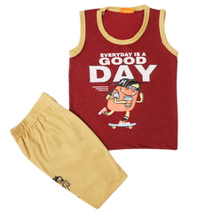 Boys Sando Suit - Maroon, Kids, Boys Sets And Suits, Chase Value, Chase Value