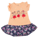 Newborn Girls Half Sleeves Suit - Orange, Newborn Girls Sets & Suits, Chase Value, Chase Value