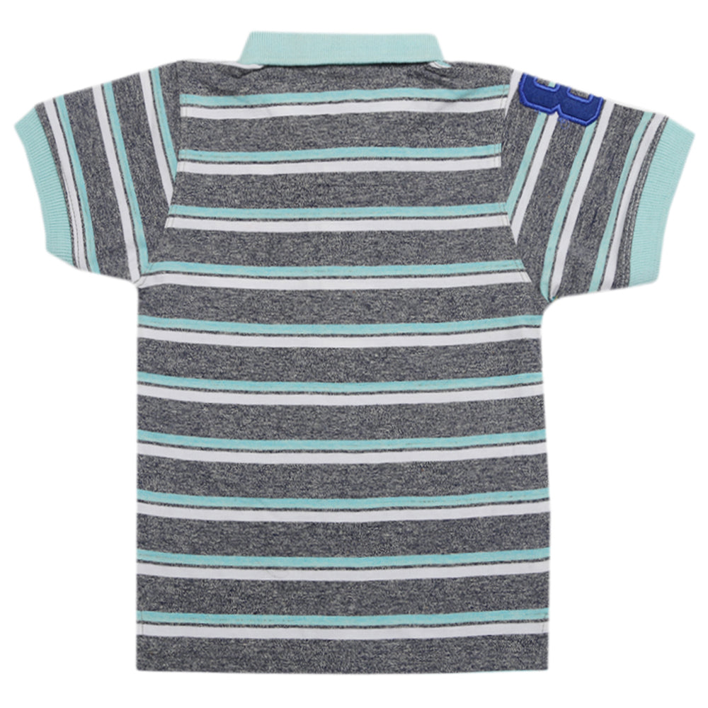 Boys Half Sleeves Polo T-Shirt - Grey, Boys T-Shirts, Chase Value, Chase Value