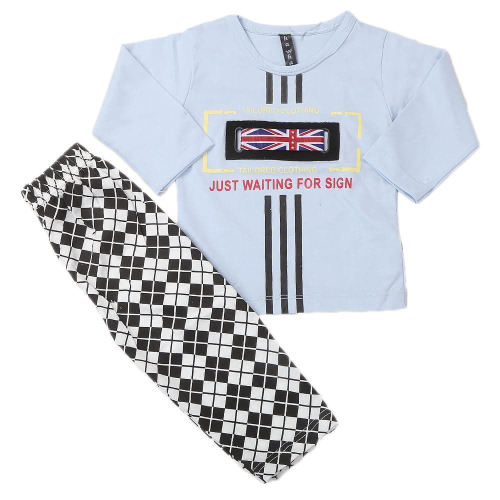 Boys Full Sleeves Suit - Light Blue, Kids, Boys Sets And Suits, Chase Value, Chase Value