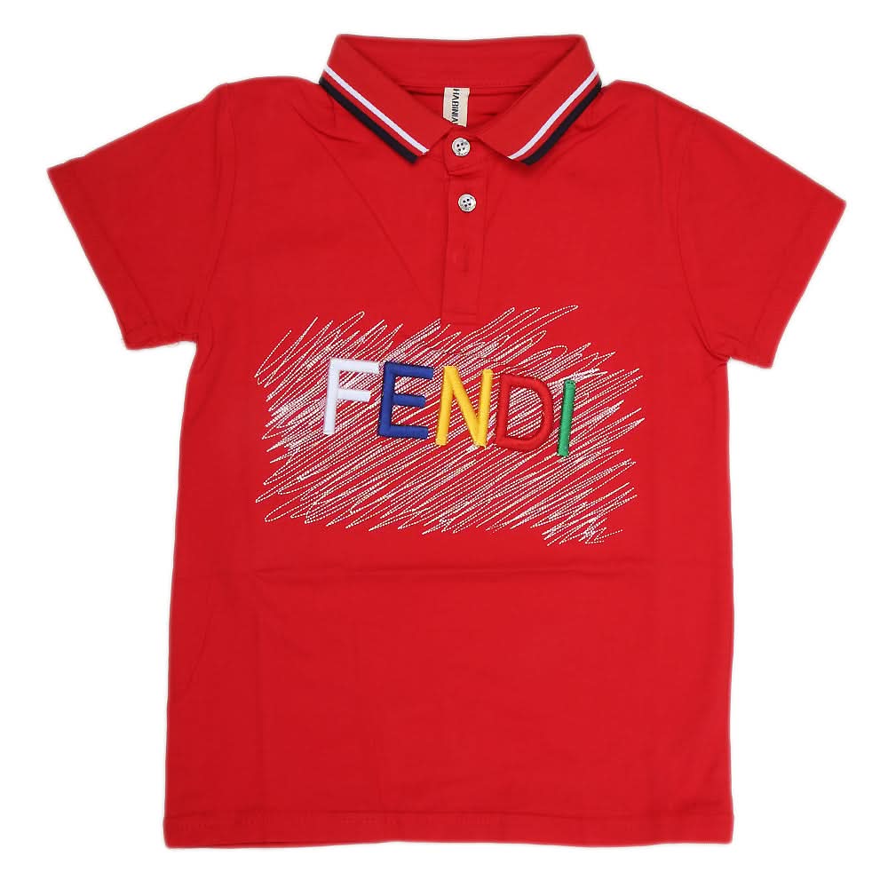 Boys Half Sleeves Polo T-Shirt - Red, Kids, Boys T-Shirts, Chase Value, Chase Value