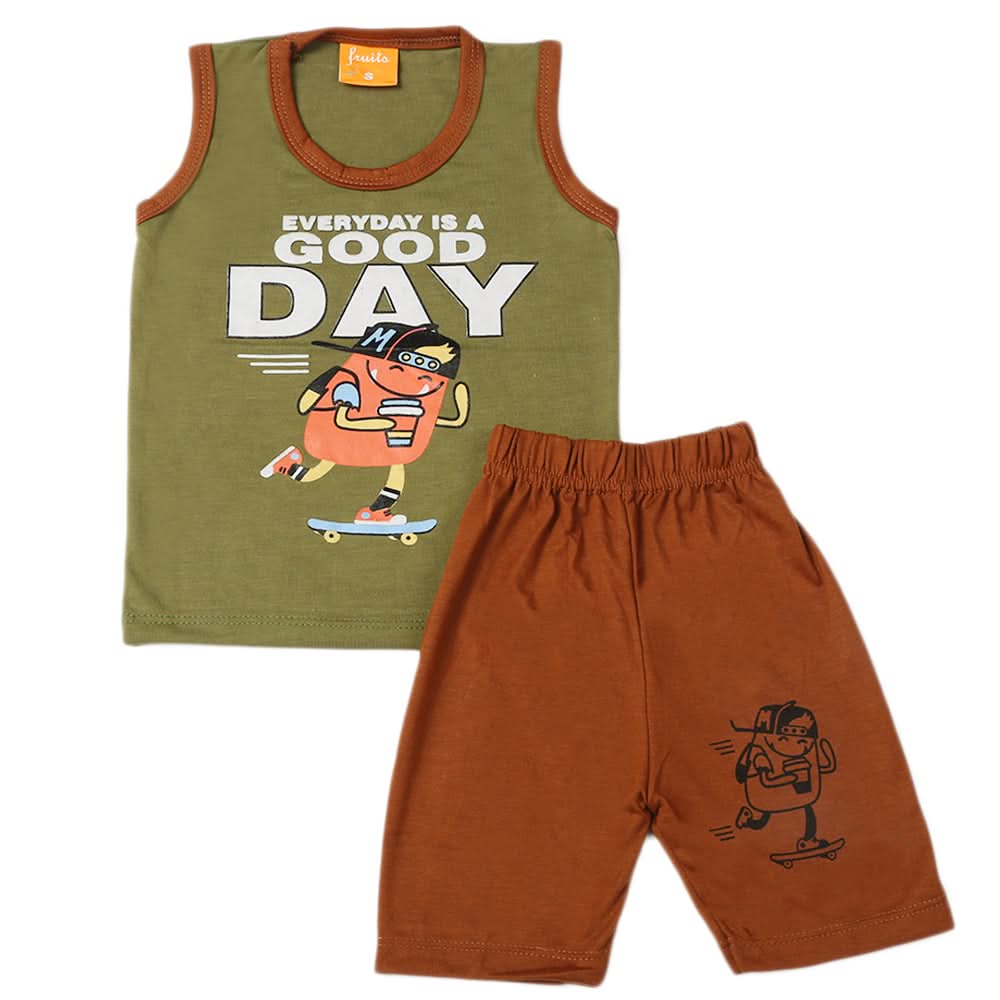 Boys Sando Suit - Green, Kids, Boys Sets And Suits, Chase Value, Chase Value