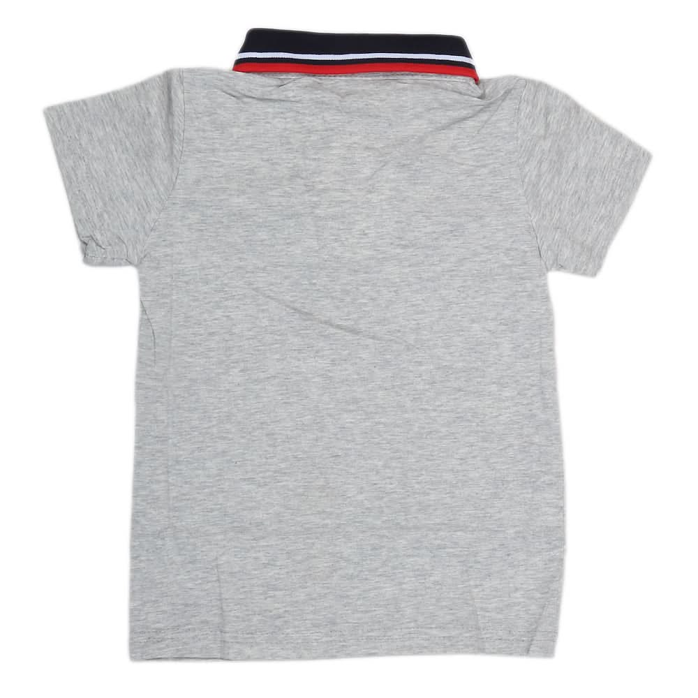 Boys Half Sleeves Polo T-Shirt - Grey, Kids, Boys T-Shirts, Chase Value, Chase Value