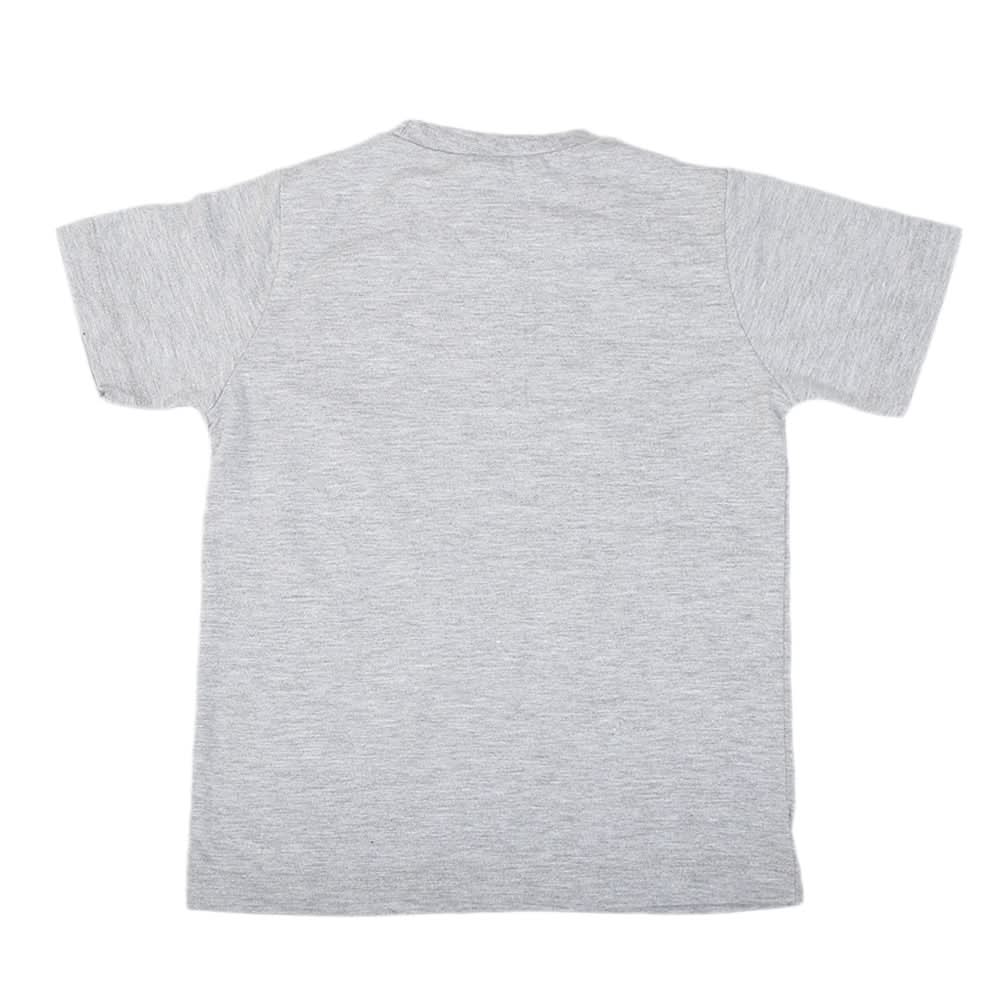 Boys Half Sleeves Jersey T-Shirt - Light Grey, Kids, Boys T-Shirts, Chase Value, Chase Value