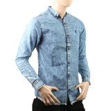 Men's Denim Casual Club Shirt - Blue, Men, T-Shirts And Polos, Chase Value, Chase Value