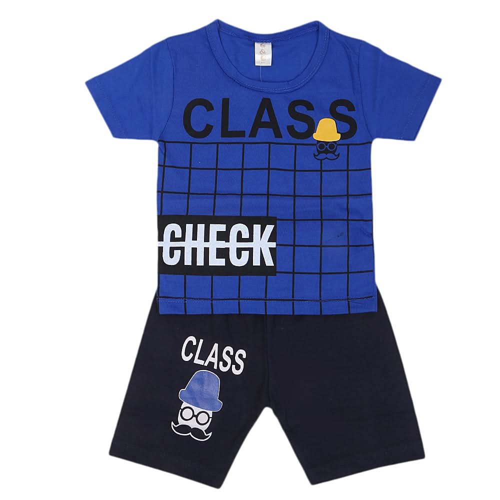Boys Half Sleeves Short Suit - Blue, Kids, Boys Sets And Suits, Chase Value, Chase Value