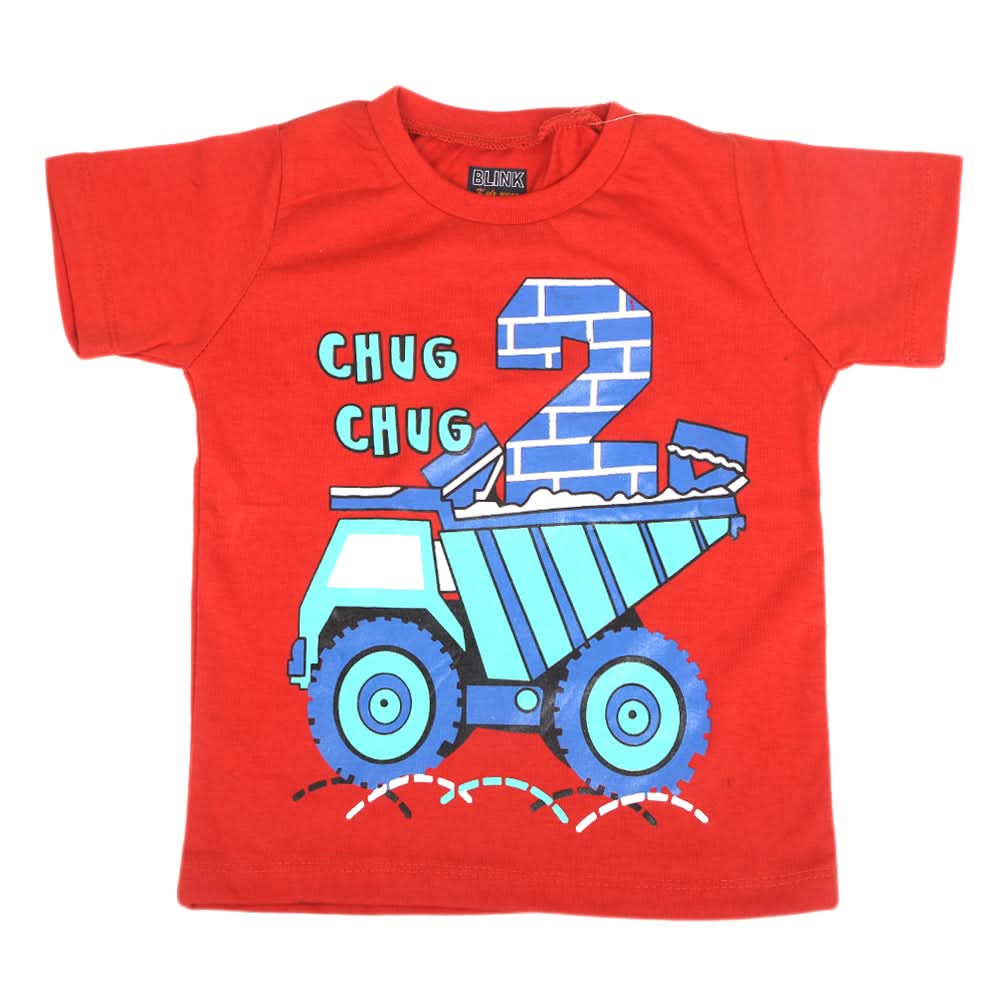 Boys Half Sleeves Jersey T-Shirt 4147 - Rust, Kids, Boys T-Shirts, Chase Value, Chase Value