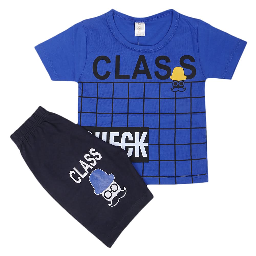 Boys Half Sleeves Short Suit - Blue, Kids, Boys Sets And Suits, Chase Value, Chase Value