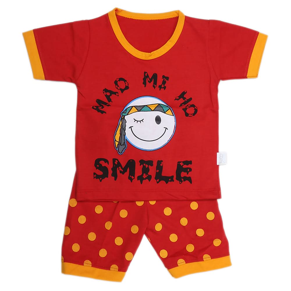 Boys Half Sleeves Suit - Red, Kids, Boys Sets And Suits, Chase Value, Chase Value