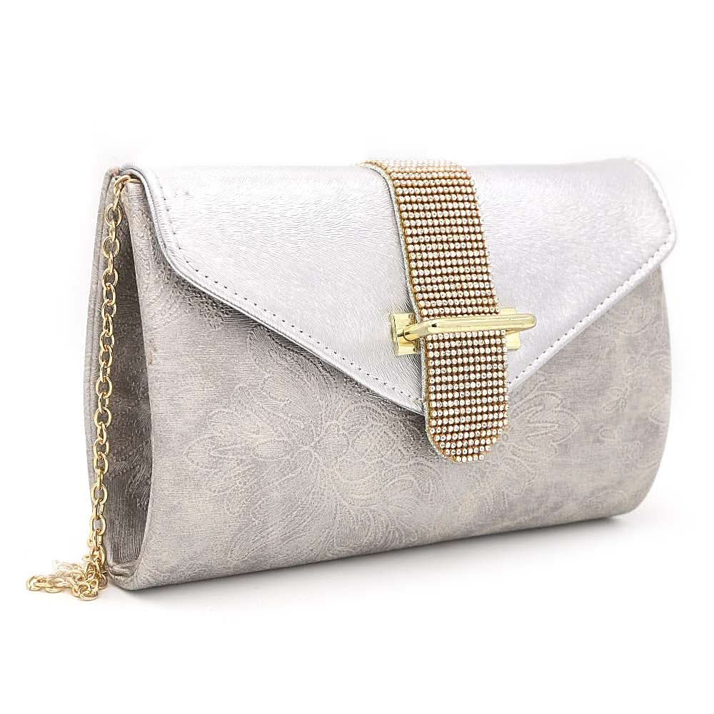 Women's Bridal Clutch 6877 - Silver, Women, Clutches, Chase Value, Chase Value