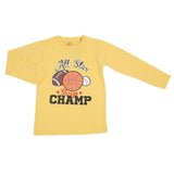 Boys Full Sleeves Jersey T-Shirt - Yellow, Kids, Boys T-Shirts, Chase Value, Chase Value