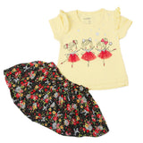 Newborn Girls Half Sleeves Suit - Yellow, Newborn Girls Sets & Suits, Chase Value, Chase Value