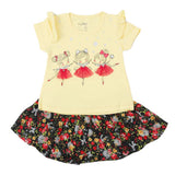 Newborn Girls Half Sleeves Suit - Yellow, Newborn Girls Sets & Suits, Chase Value, Chase Value
