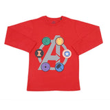 Boys Full Sleeves T-Shirt - Red, Kids, Boys T-Shirts, Chase Value, Chase Value