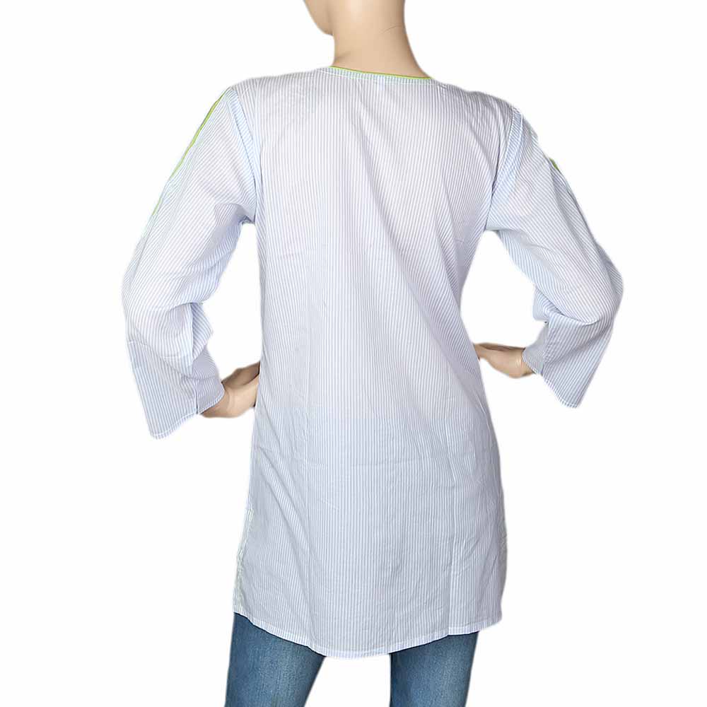 Women's Embroidered Western Top Front Dori Pipen - Sky Blue, Women, T-Shirts And Tops, Chase Value, Chase Value