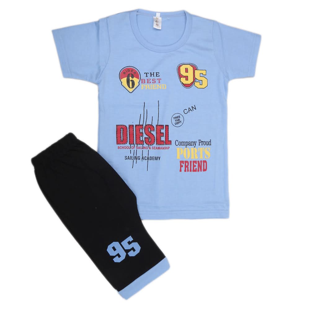 Boys Half Sleeves Suit - Blue, Kids, Boys Sets And Suits, Chase Value, Chase Value