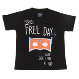 Boys Half Sleeves Jersey T-Shirt - Black, Kids, Boys T-Shirts, Chase Value, Chase Value