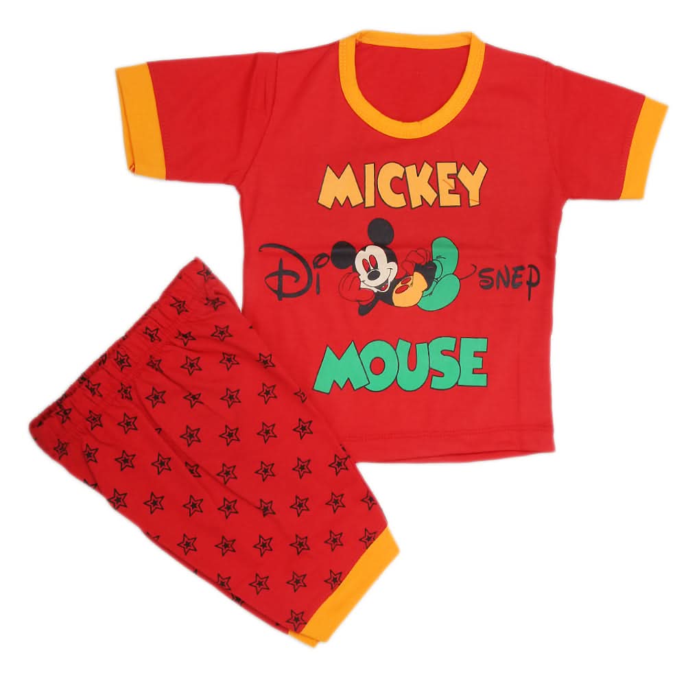 Boys Half Sleeves Suit - Red, Kids, Boys Sets And Suits, Chase Value, Chase Value