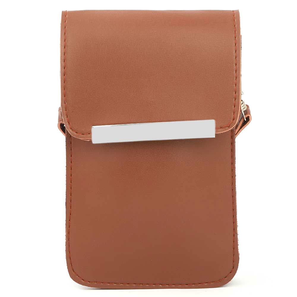 Girls Pouch With Belt (ZZ-10) - Brown, Kids, Kids Bags, Chase Value, Chase Value
