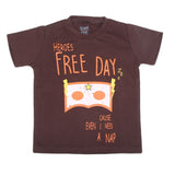 Boys Half Sleeves Jersey T-Shirt - Dark Brown, Kids, Boys T-Shirts, Chase Value, Chase Value