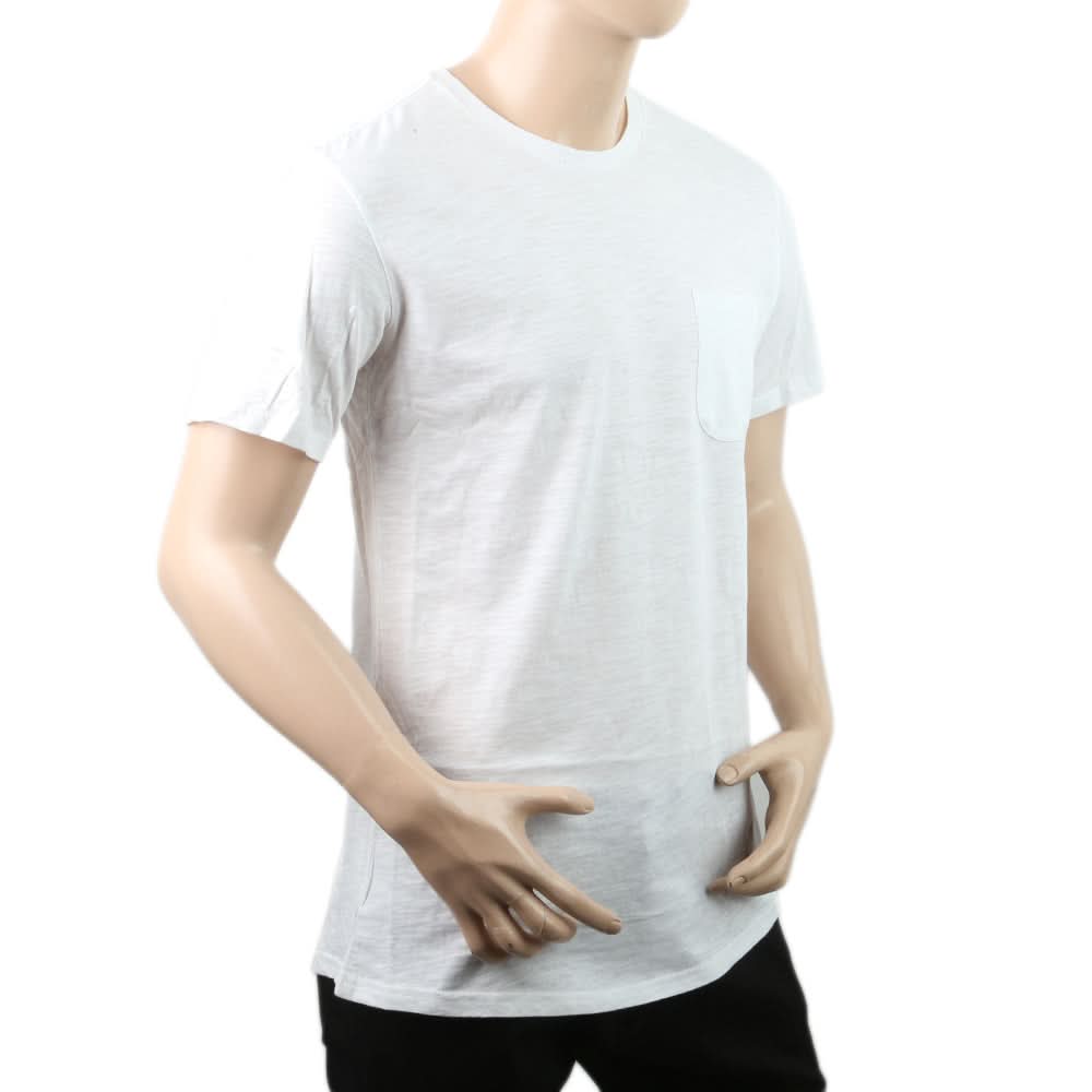 Men's Half Sleeves Round Neck Plain T-Shirt - White, Men, T-Shirts And Polos, Chase Value, Chase Value