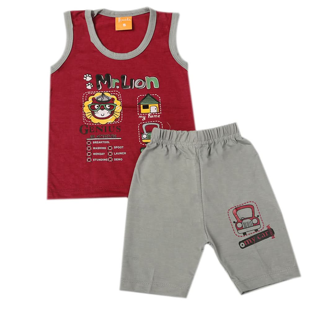 Boys Sando Suit - Maroon, Kids, Boys Sets And Suits, Chase Value, Chase Value