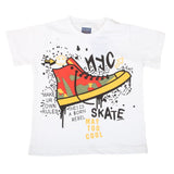 Boys Half Sleeves Jersey T-Shirt - White, Kids, Boys T-Shirts, Chase Value, Chase Value