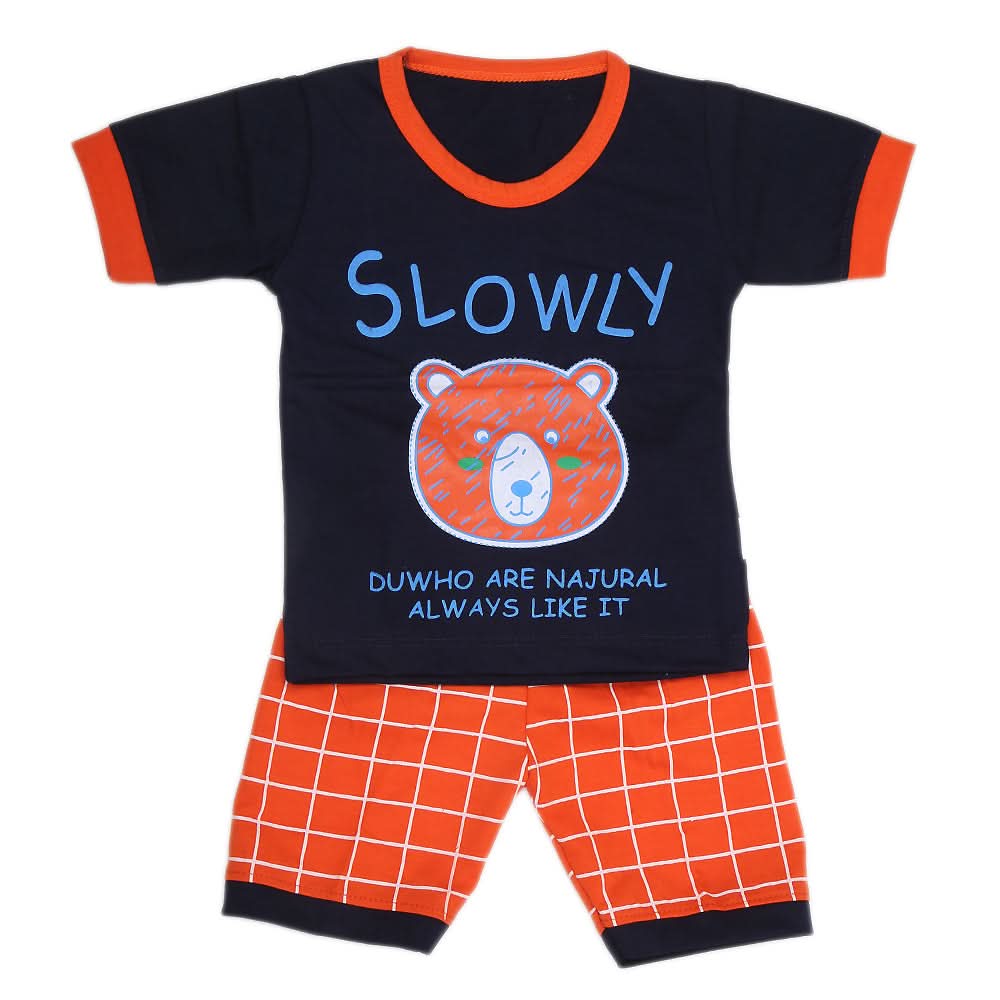 Boys Half Sleeves Suit - Navy Blue, Kids, Boys Sets And Suits, Chase Value, Chase Value