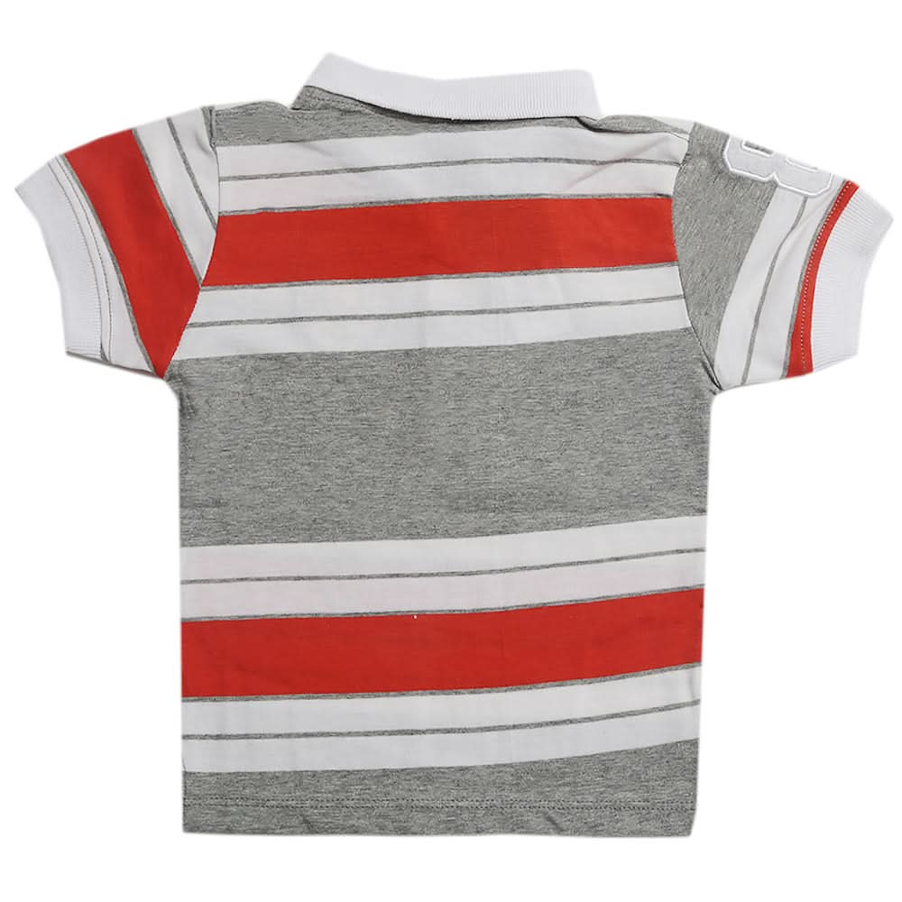 Boys Half Sleeves Polo T-Shirt - Light Grey, Boys T-Shirts, Chase Value, Chase Value