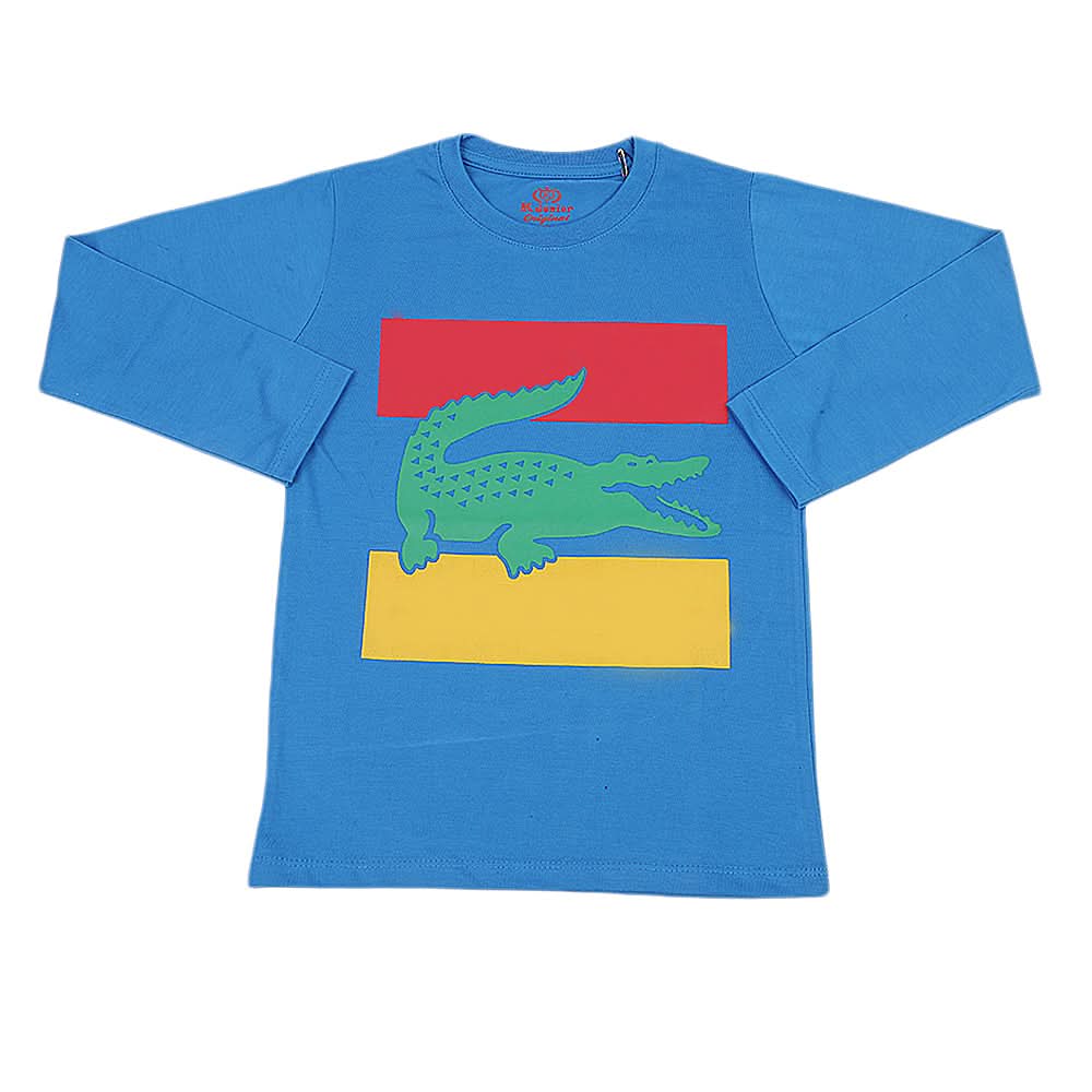 Boys Full Sleeves Jersey T-Shirt - Blue, Kids, Boys T-Shirts, Chase Value, Chase Value