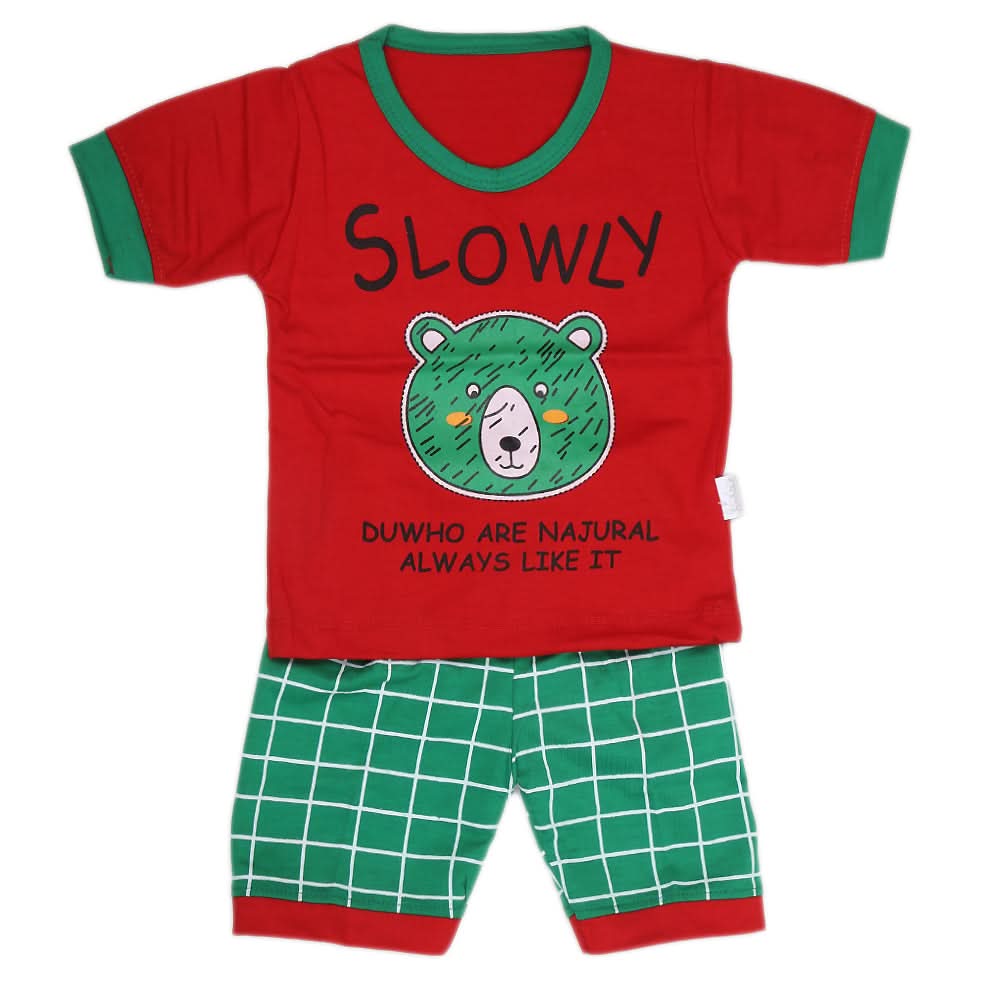 Boys Half Sleeves Suit - Red, Kids, Boys Sets And Suits, Chase Value, Chase Value