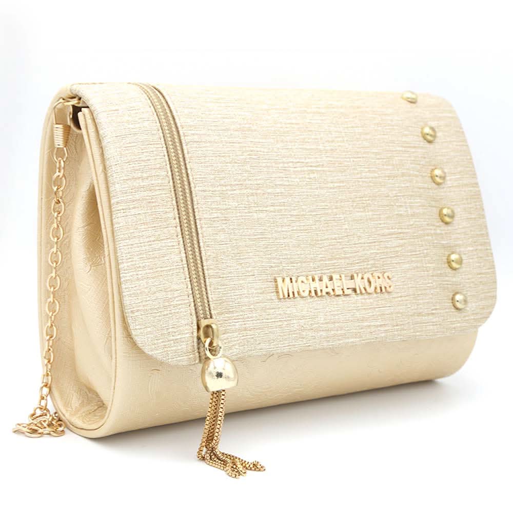 Women's Fancy Clutch 6686 - Golden, Women, Clutches, Chase Value, Chase Value