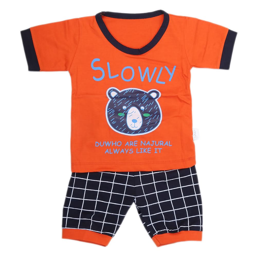 Boys Half Sleeves Suit - Orange, Kids, Boys Sets And Suits, Chase Value, Chase Value