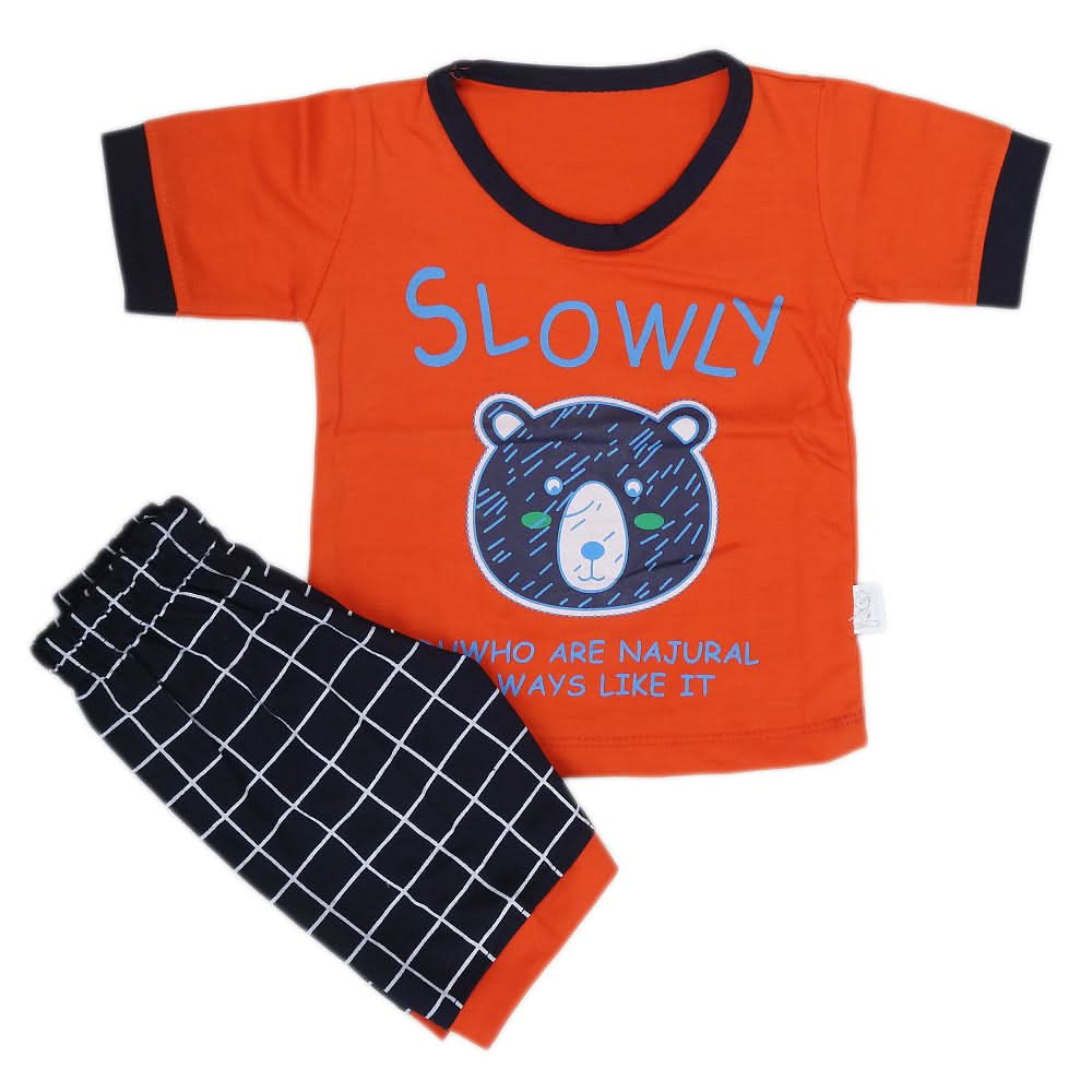 Boys Half Sleeves Suit - Orange, Kids, Boys Sets And Suits, Chase Value, Chase Value