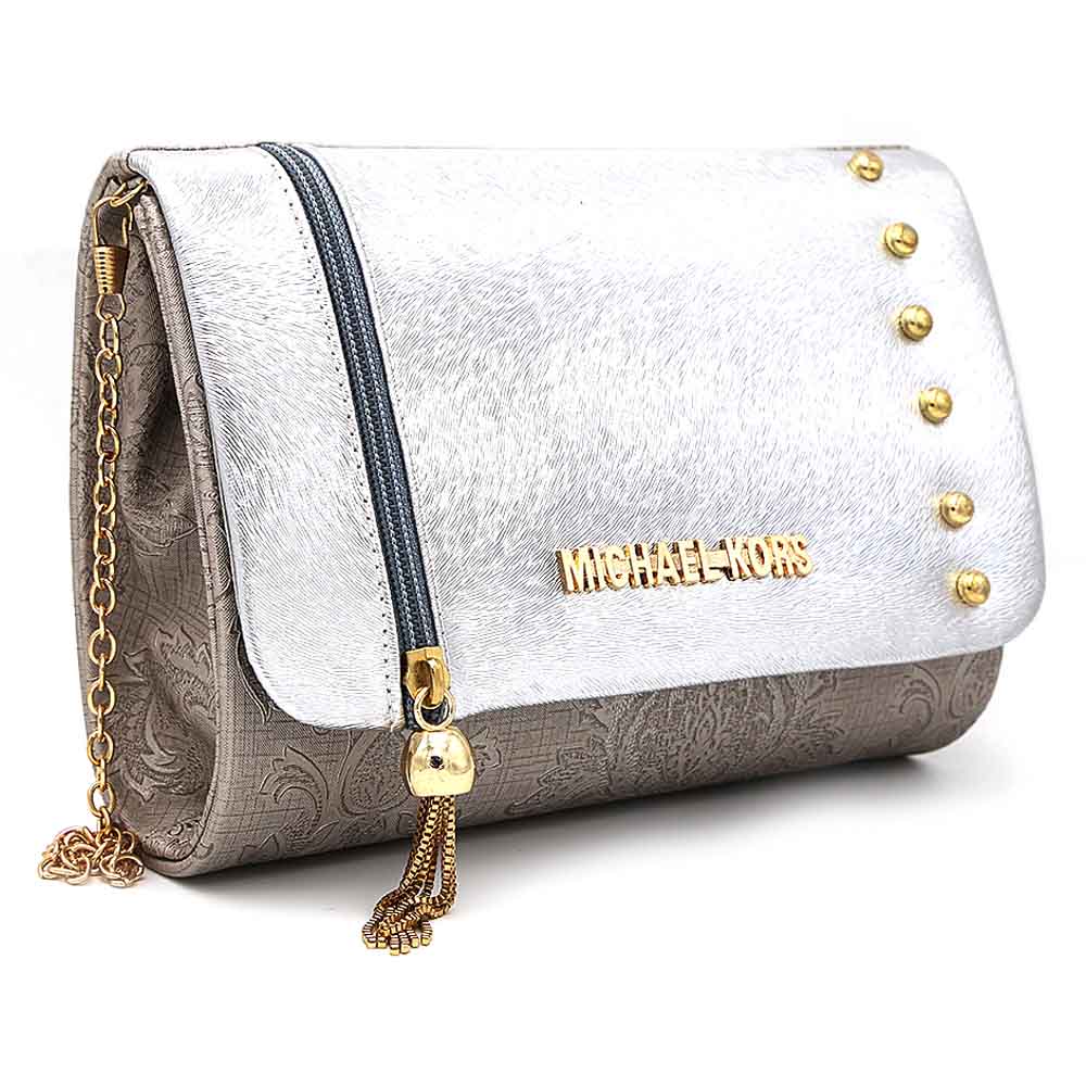 Women's Fancy Clutch 6686 - Silver, Women, Clutches, Chase Value, Chase Value