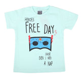 Boys Half Sleeves Jersey T-Shirt - Cyan, Kids, Boys T-Shirts, Chase Value, Chase Value