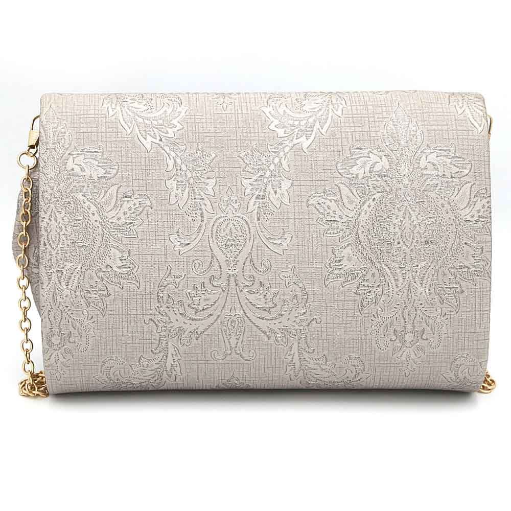 Women's Fancy Clutch 6686 - Silver, Women, Clutches, Chase Value, Chase Value