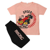Boys Half Sleeves Short Suit - Peach, Kids, Boys Sets And Suits, Chase Value, Chase Value