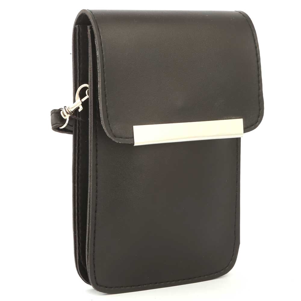 Girls Pouch With Belt (ZZ-10) - Black, Kids, Kids Bags, Chase Value, Chase Value