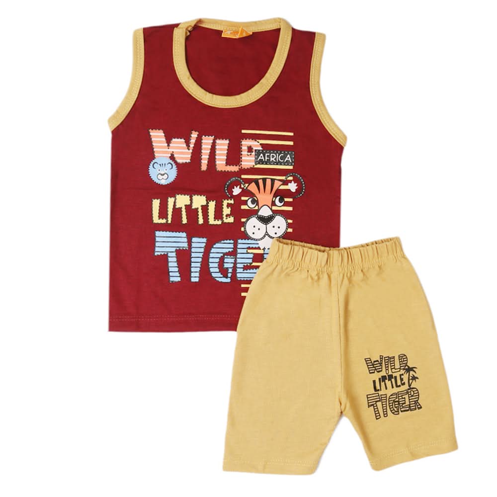 Boys Sando Suit - Maroon, Kids, Boys Sets And Suits, Chase Value, Chase Value