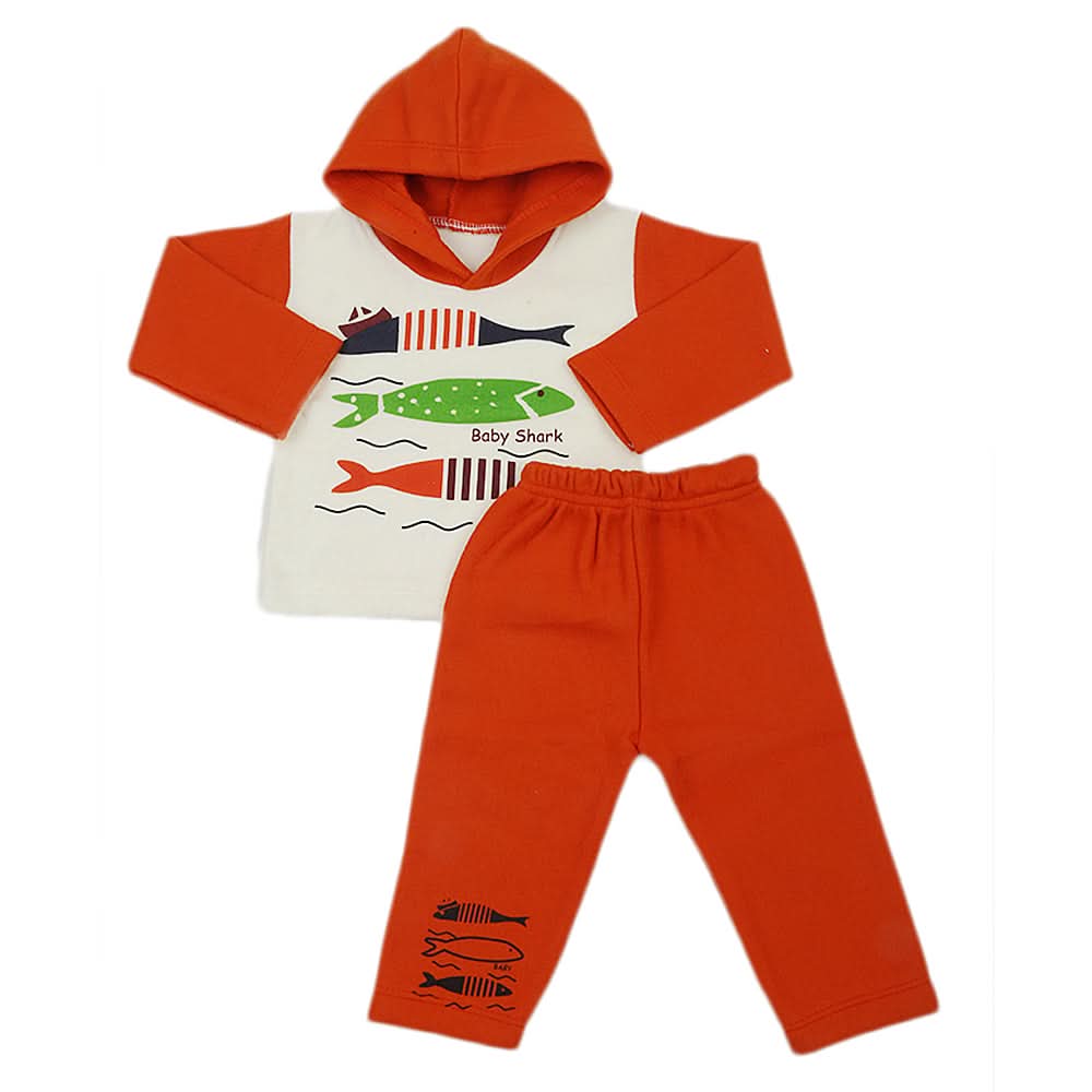 Newborn Boys Polar Full Sleeves Suit 8870 - Rust, Kids, New Born Boys Sets And Suits, Chase Value, Chase Value