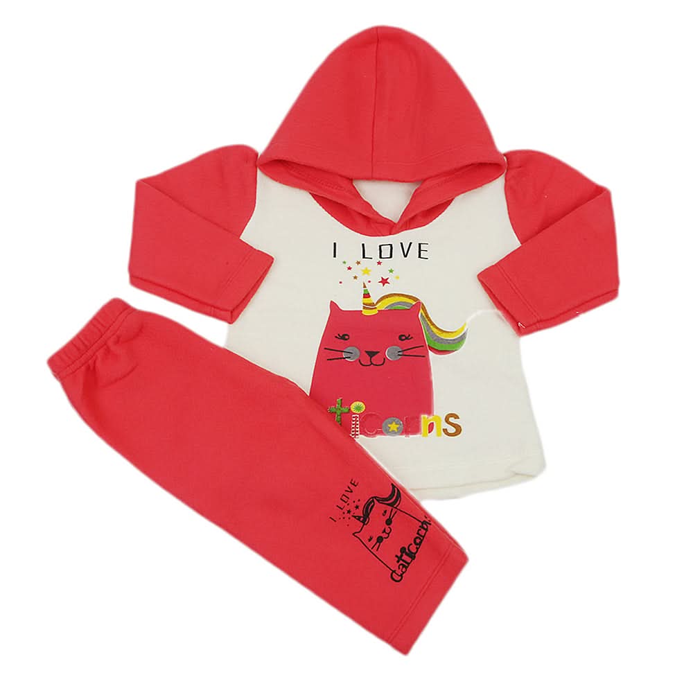 Newborn Girls Polar Full Sleeves Suit 8895 - Dark Pink, Kids, New Born Girls Sets And Suits, Chase Value, Chase Value