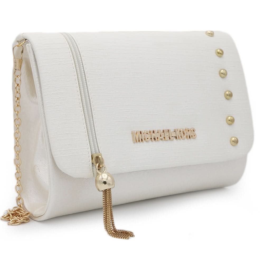 Women's Fancy Clutch 6686 - Off White, Women, Clutches, Chase Value, Chase Value