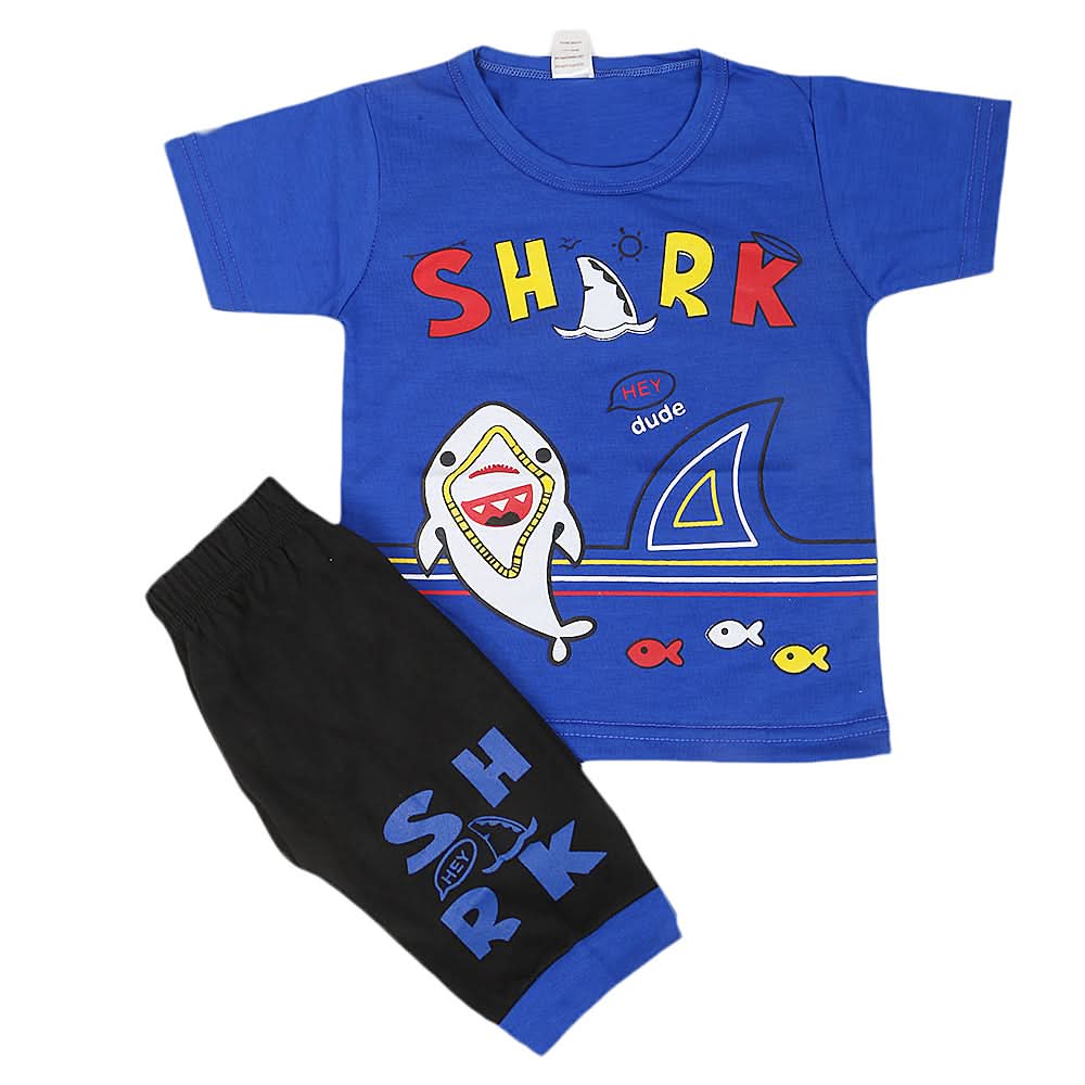 Boys Half Sleeves Short Suit - Royal Blue, Kids, Boys Sets And Suits, Chase Value, Chase Value
