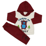 Newborn Boys Polar Full Sleeves Suit 8871 - Maroon, Kids, New Born Boys Sets And Suits, Chase Value, Chase Value