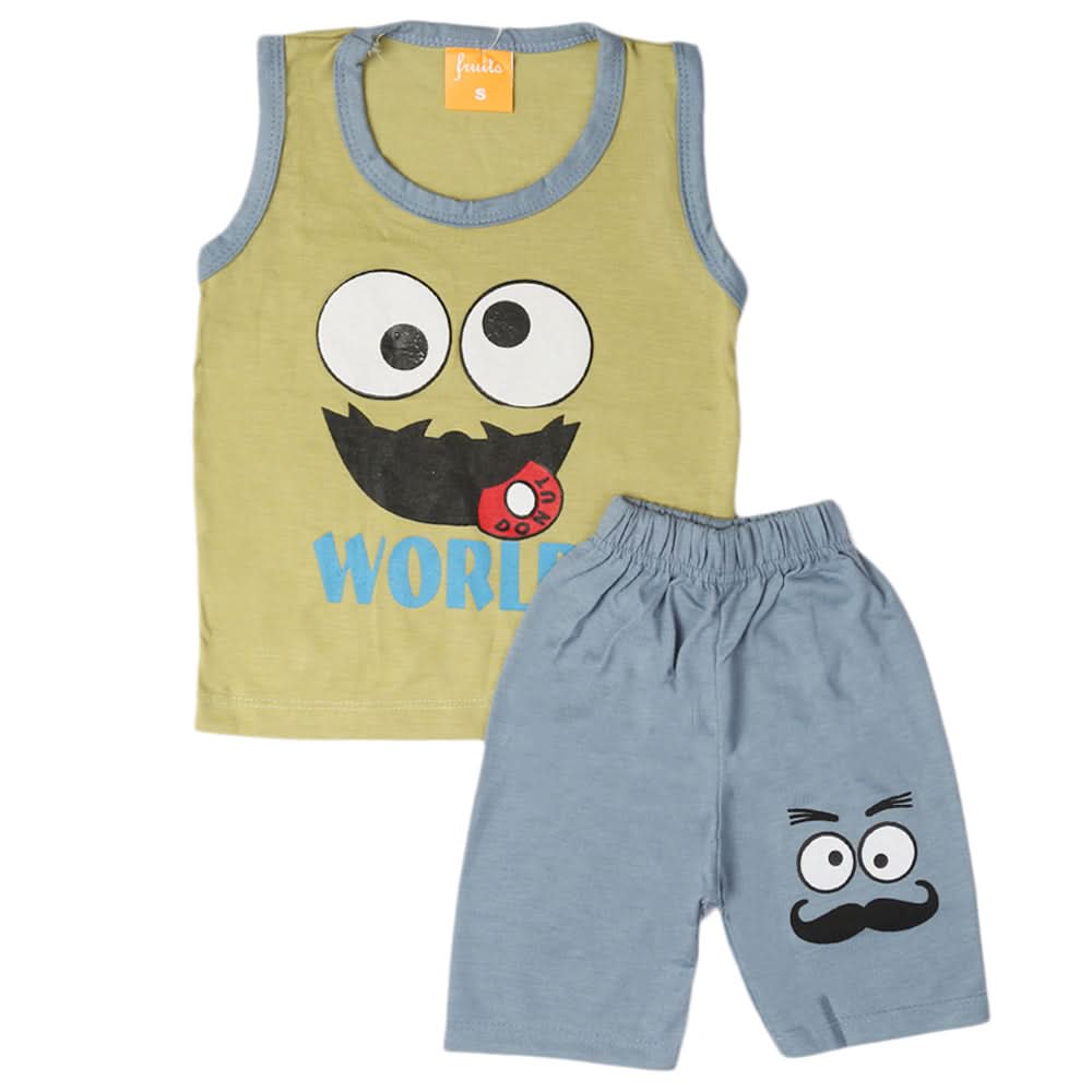 Boys Sando Suit - Olive Green, Kids, Boys Sets And Suits, Chase Value, Chase Value