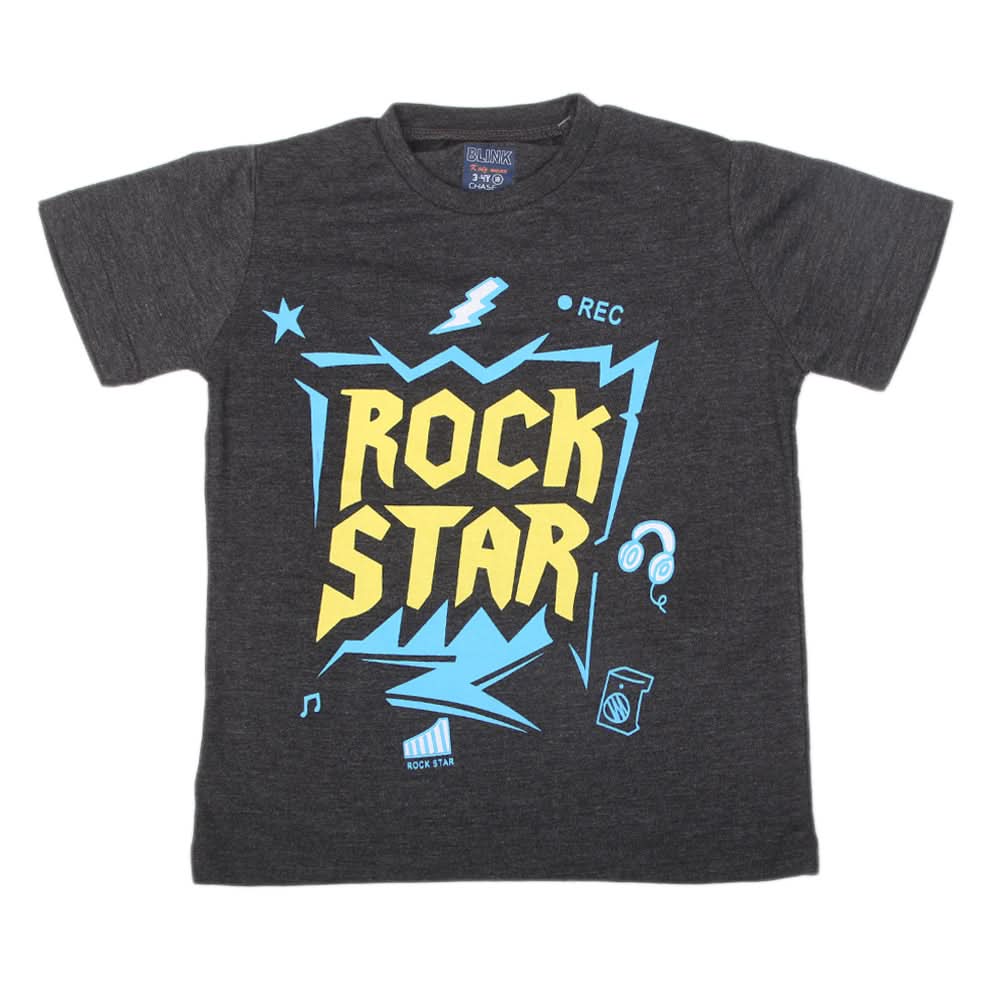 Boys Half Sleeves Jersey T-Shirt - Dark Grey, Kids, Boys T-Shirts, Chase Value, Chase Value