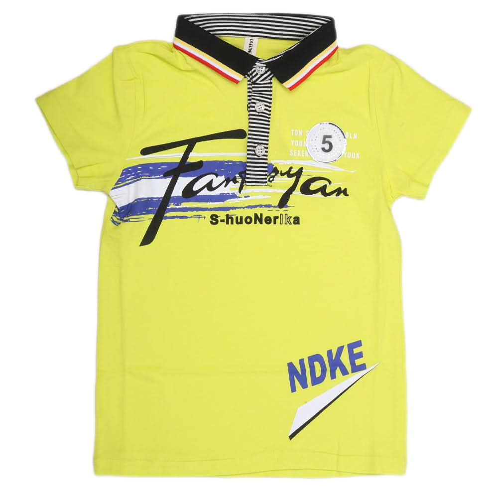 Boys Half Sleeves Polo T-Shirt - Light Green, Kids, Boys T-Shirts, Chase Value, Chase Value