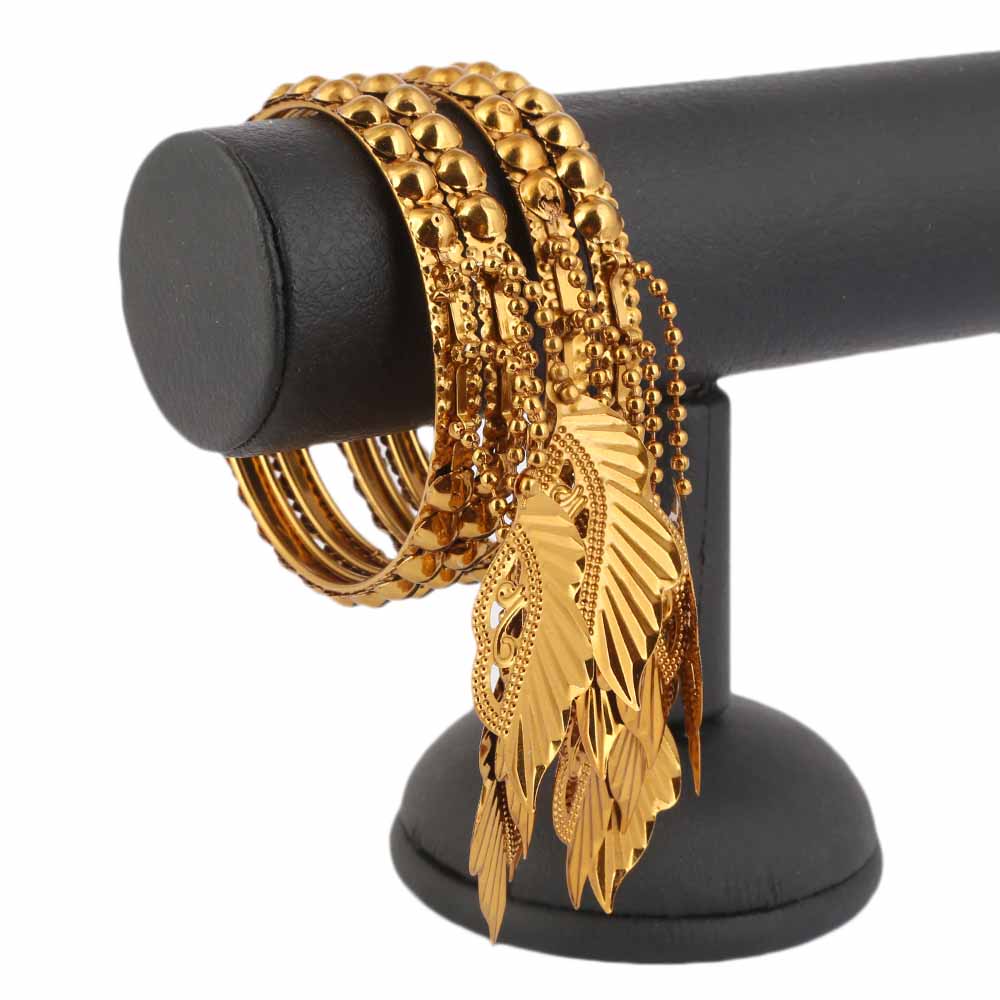 Women's Bangle 4 Pcs - Golden, Women, Bangles & Bracelets, Chase Value, Chase Value