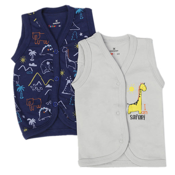 Eminent Newborn Sleeve Less Vest 2 Pcs, Newborn Boys Shirts & T-Shirts, Eminent, Chase Value
